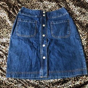 Gap High Waisted Denim Mini Skirt